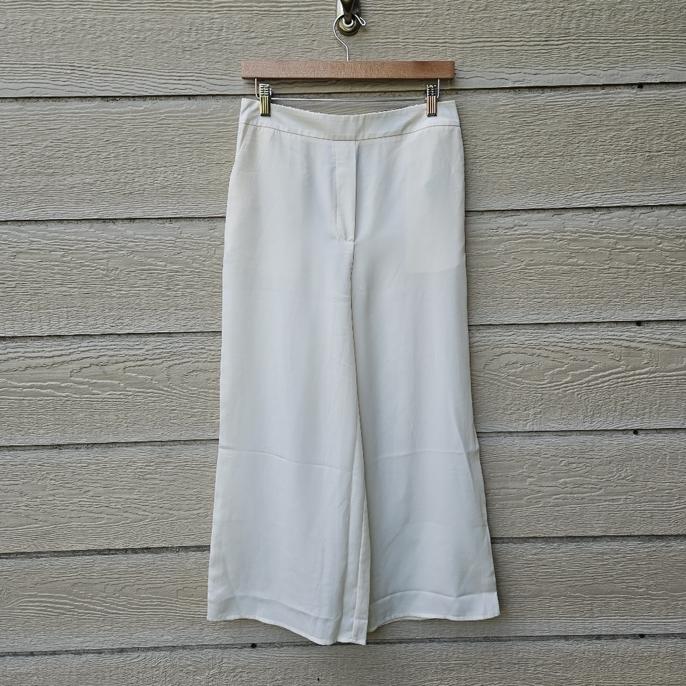 NWT Worthington wide leg pull on crop pants in Antique Ivory medium